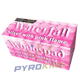 JF108/P - WATERFALL SILVER WITH PINK FLAME
