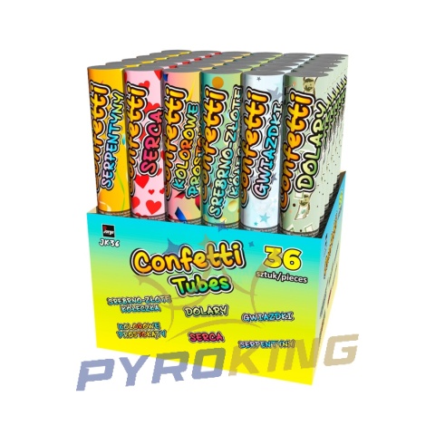JK36 - Confetti tubes MIX JK36 - Confetti tubes MIX