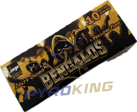 Ognie Wrocławskie Bengalos Żółte 1 szt ognie bangalskie JF70/Y