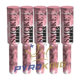 Dym jasnoróżowy z rączką TXF543-10 Triplex – zestaw 5 sztuk