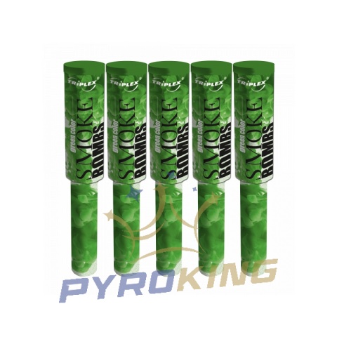 Dym zielony z rączką TXF543-4 Triplex – zestaw 5 sztuk