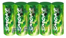 Świece dymne zielone Color Bum CB290G T1 60 s – zestaw 5 sztuk intensywny zielony dym do zdjęć