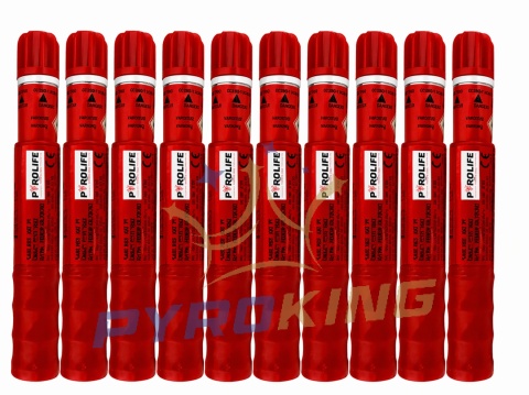 Race morskie czerwone Pyrolife PF-1/R T1 – zestaw 10 sztuk flara meczowa