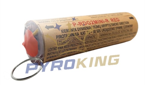 Świeca Dymna Czerwona Pyrolife RDG2-MINI/R T1 – Dym Dwustronny 45–60s | CE