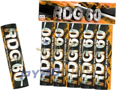 Świeca dymna na draskę pomarańczowa RDG60O(SH) T1