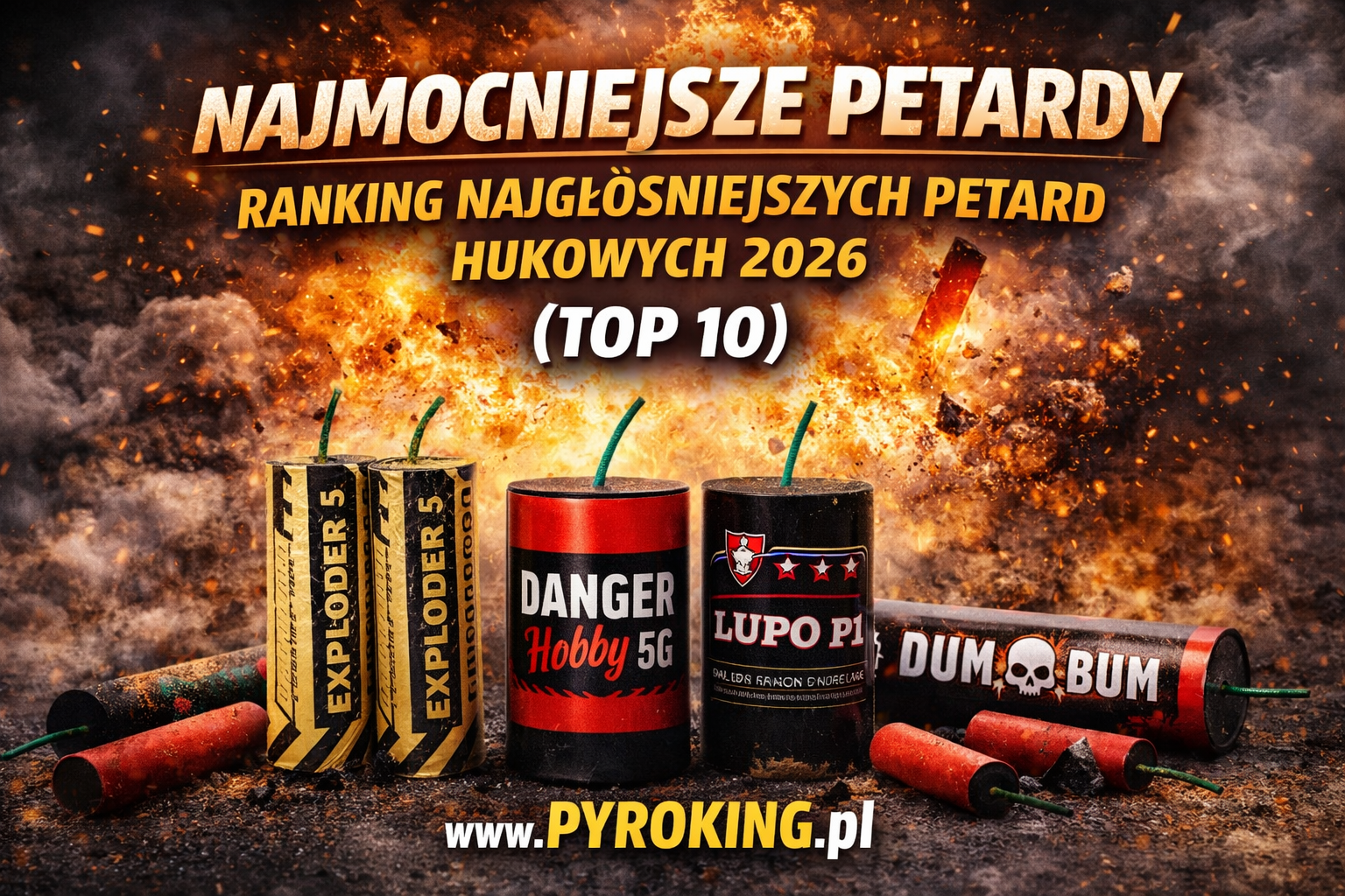 Najmocniejsze petardy – ranking najgłośniejszych petard hukowych 2026 (TOP 10)