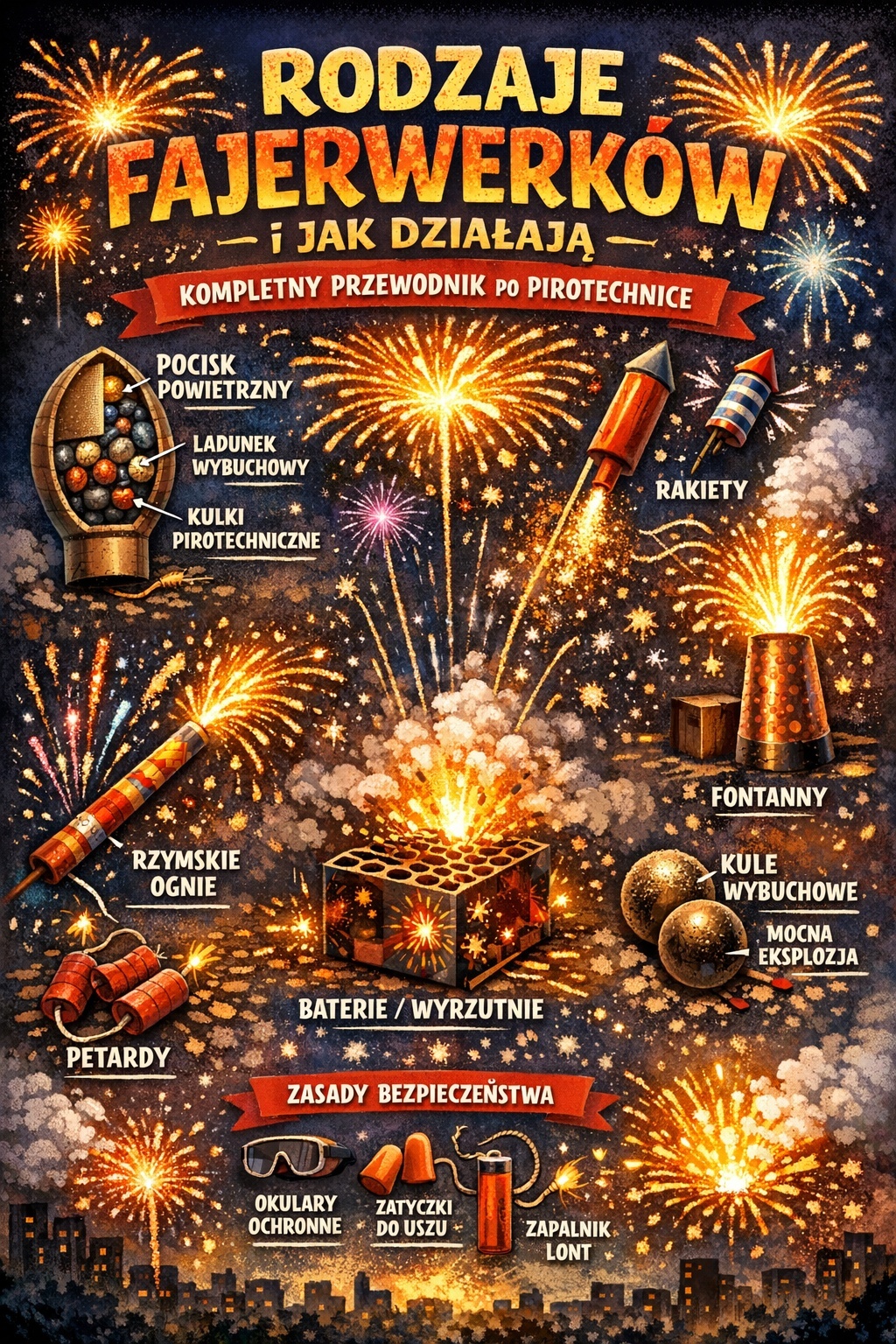 Rodzaje fajerwerków – jakie są i jak działają? Kompletny przewodnik