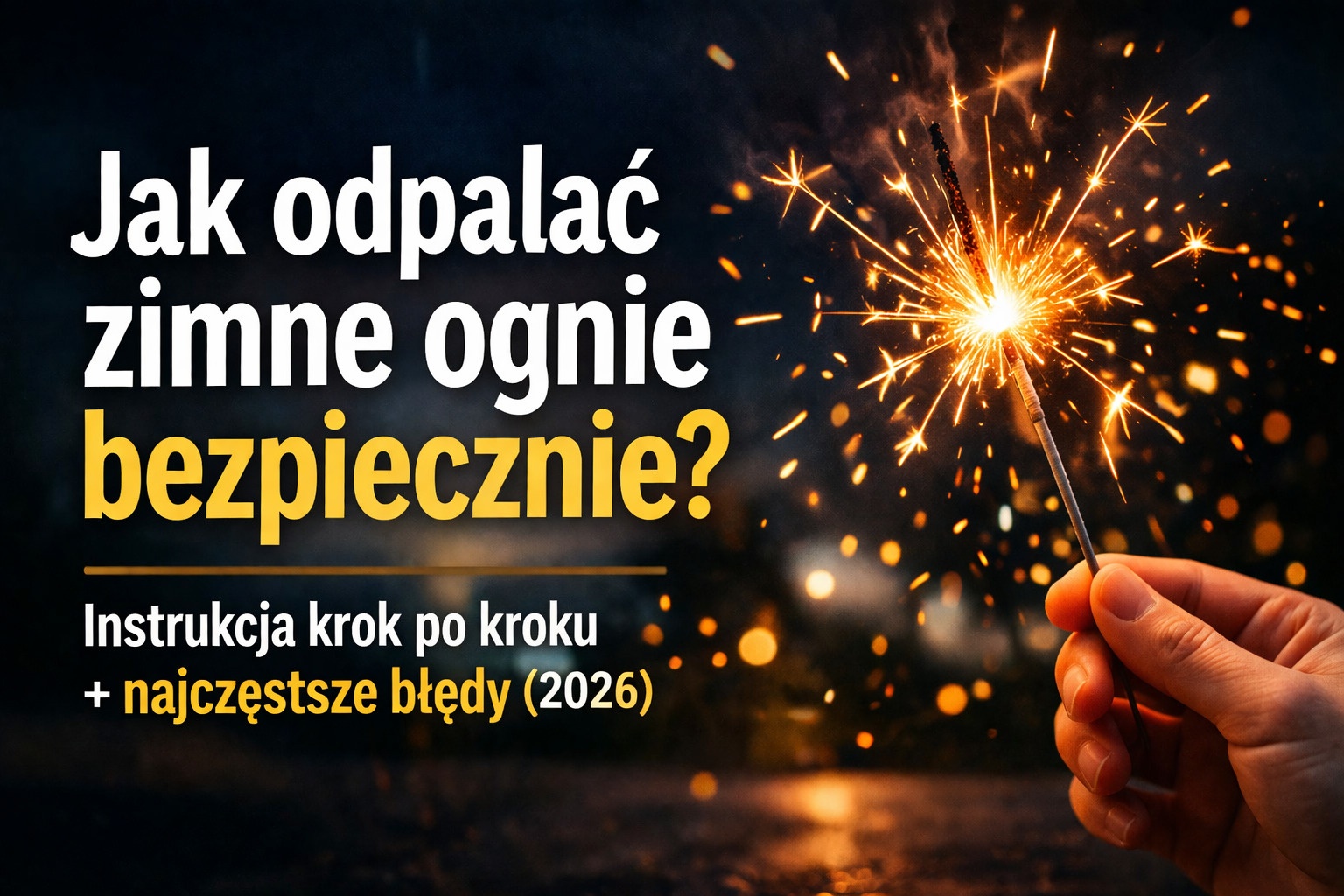 Jak odpalać zimne ognie bezpiecznie? Instrukcja krok po kroku + najczęstsze błędy (2026)
